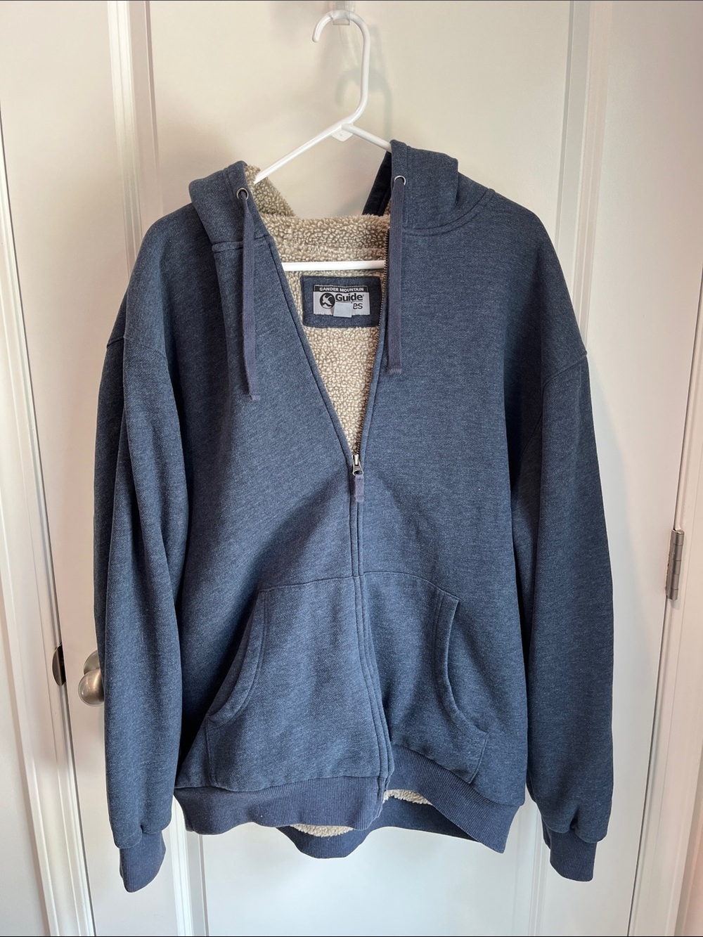 Gander Mountain Navy Blue Sherpa-Lined Zip Hoodie